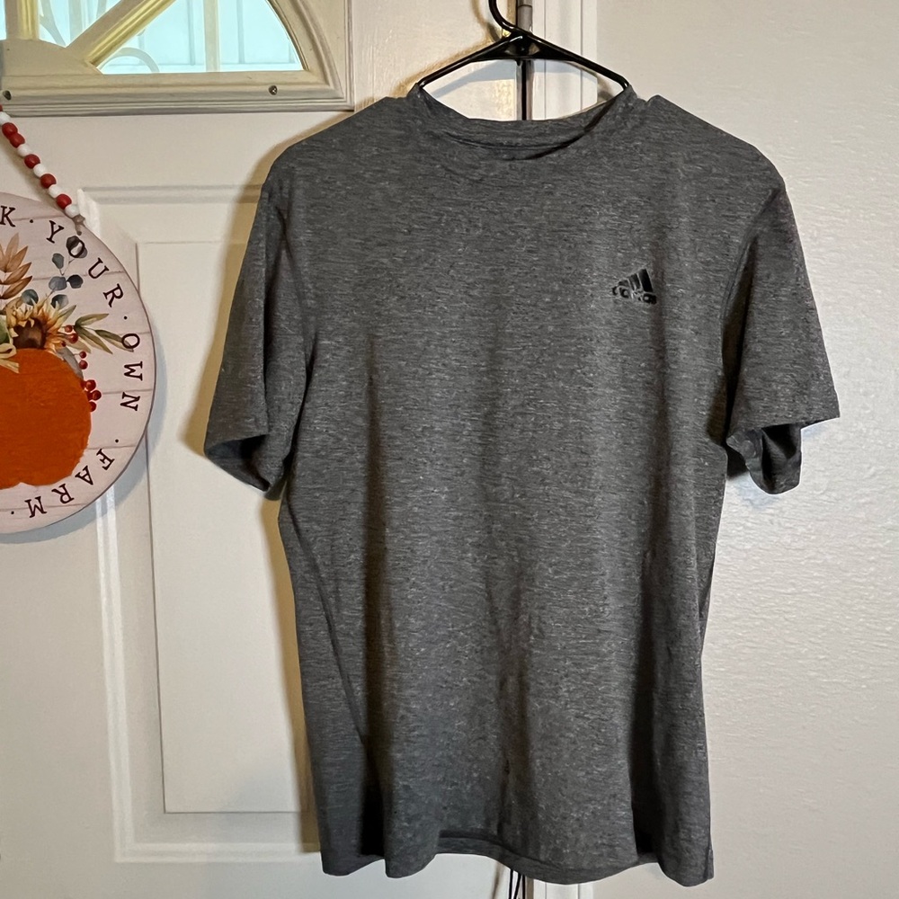 Adidas Heather Gray Climalite Tee